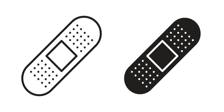 Bandage icon suitable. Simple outline and solid style icon EPS10