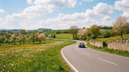 country road in the countryside