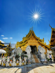 Wat Sanpayang Luang-Tempel in der tail&auml;ndischen Provinz Lampoon