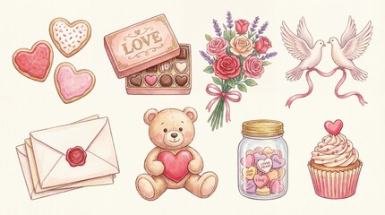 set of love elements