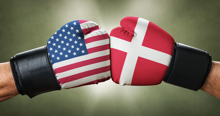 A boxing match between the US and Denmark