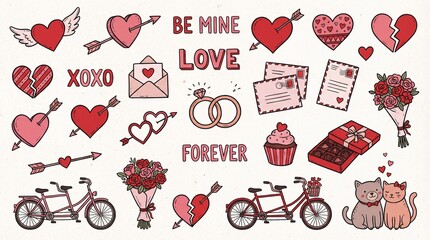 set of love icons