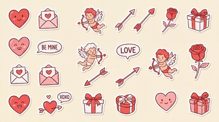set of love icons