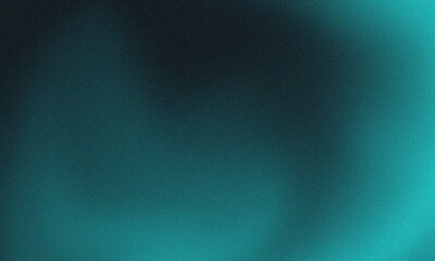 Abstract blue teal green grainy gradient background ,with dark noise texture backdrop poster wide banner cover design © Joynab