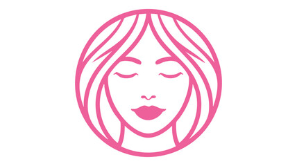 Minimalist woman portrait with closed eyes