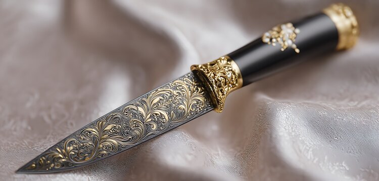 decent black color knife background with perfect stone binding on the background abstract new art design for the black knife wallpaper 