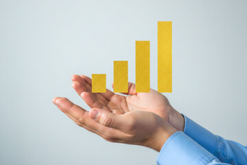 Business growth success ai automation no code concept progress bar business growth success ai automation no code concept progress bar hand