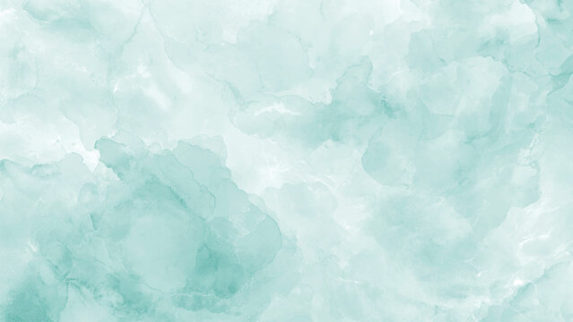 Watercolor textured teal and white background pattern