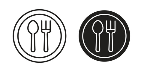 Food icon suitable. Simple outline and solid style icon EPS10