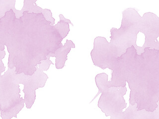 Soft pink watercolor splash frame isolated on transparent background