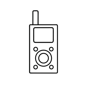 Walkie Talkie and Old Phone Icon Vector Illustration &ndash; Vintage Communication Device, Retro Telephone