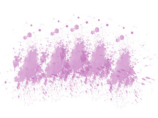Vibrant purple paint splatter design element isolated on transparent background