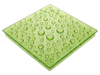 Green Glass Tile with Water Droplets: Refreshing Texture