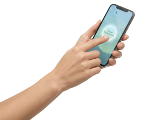 Begin Meditation: Hand Tapping Phone Screen with App