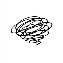 Abstract doodle, tornado, swirl, hand drawn sketch, chaos