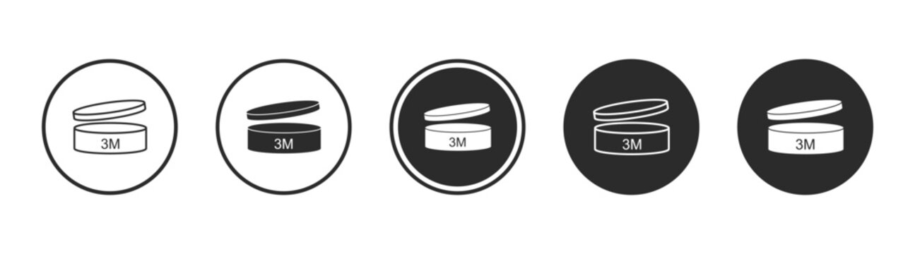 PAO symbol for cosmetic packaging, period after opening icon with expiration date, shelf life label vector set