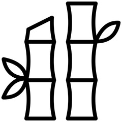 Bamboo icon in line style