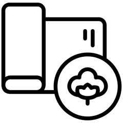 Cotton Cloth icon in Line Style