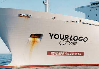 Boat Side Name Design Logo Mockup