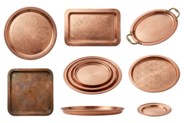 Copper Trays Collection: Decorative and Functional Metalware