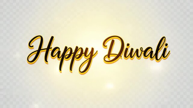 Happy diwali greeting with elegant script font
