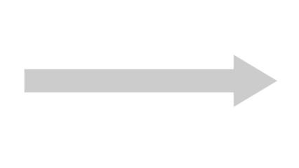 Minimal gray right arrow on transparent background