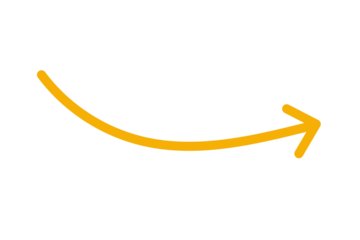 Curved yellow arrow pointing right