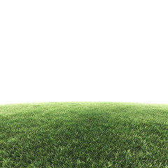 Fototapeta premium Lush green meadow isolated on transparent background