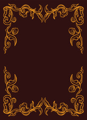 Vintage Style Luxury Frame Ornament Line Art Elements