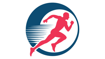 Dynamic runner icon in circular design