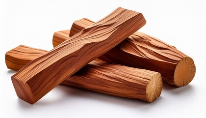 Santalwood Pieces Isolated On White Background