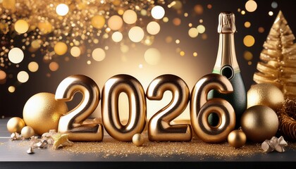 Glamorous 2026 New Year S Eve Party Decor With Champagne Bottle