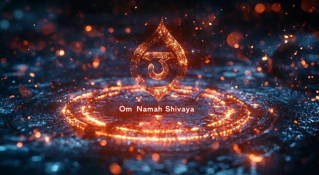 Om namah shivaya spiritual fire mantra meditation high resolution picture