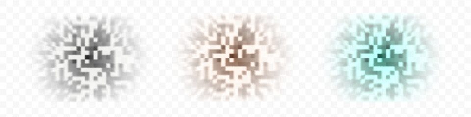 Censorship texture and pixel mosaic background &ndash; skin toned pixel pattern on transparent background with checkered censor blur for privacy protection.