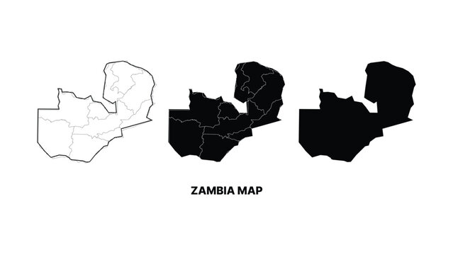 Zambia map vector illustration