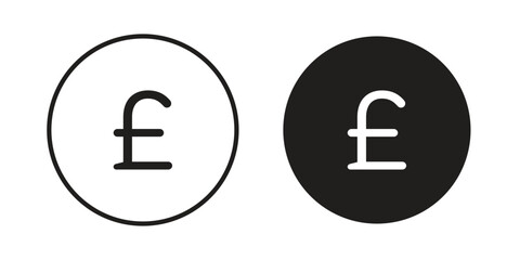 Obraz premium Pound icon suitable. Simple outline and solid style icon EPS10