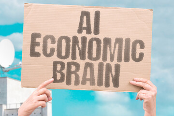 "AI Economic Brain" Centralized intelligence manages systems. CENTRALIZED. INTELLIGENCE. MANAGES. SYSTEMS. BRAIN.