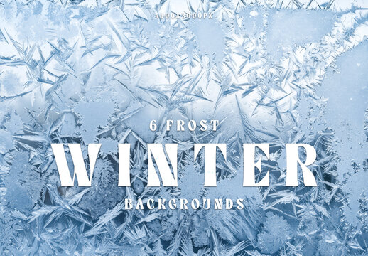 6 Frost Winter Texture Frozen Glass Background