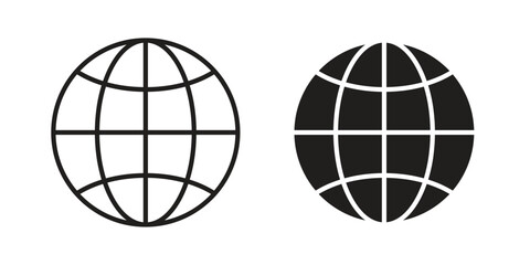 Website icon suitable. Simple outline and solid style icon EPS10