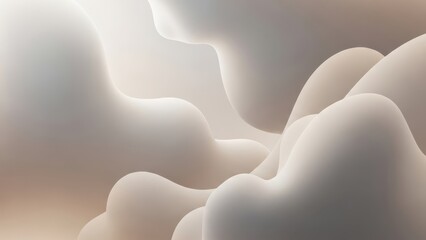 abstract forms in soft shades of white beige and grey creating a flowing organic visual texture