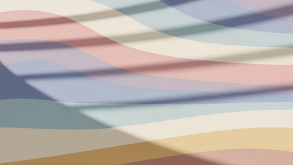 abstract shapes with flowing lines and soft pastel colors create a calming visual experience