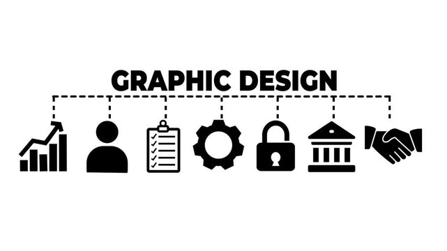 Graphic design web banners concept vector illustration with keywords and icons