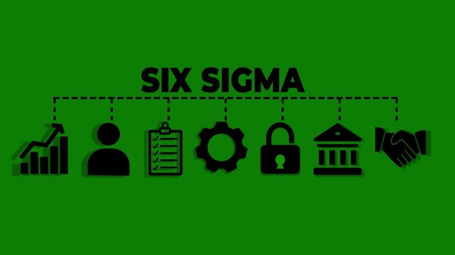 Six Sigma web banners concept vector Video