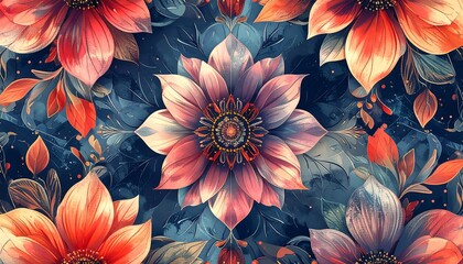 Floral Fantasy - A Symphony of Colors and Textures in Bloom.