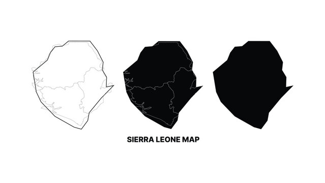 Minimalist sierra leone map vector illustration