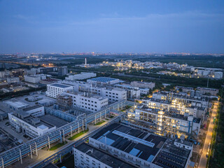 Fototapeta premium aerial view of an oil refinery