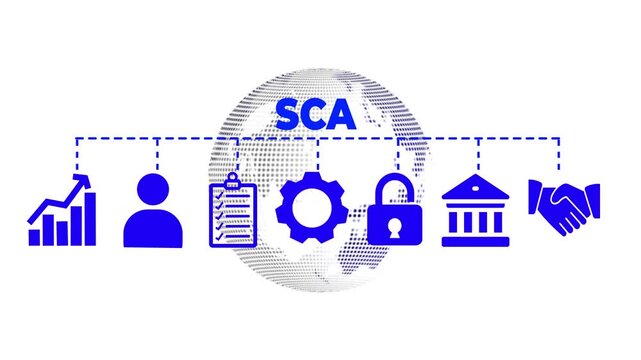 SCA banner web icon vector illustration concept with icon of strong,customer,authentication.