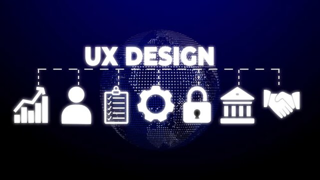 Ux Design banner web icon vector illustration concept with icon of interface, navigation, structuring, design, hci, user research, usability,
