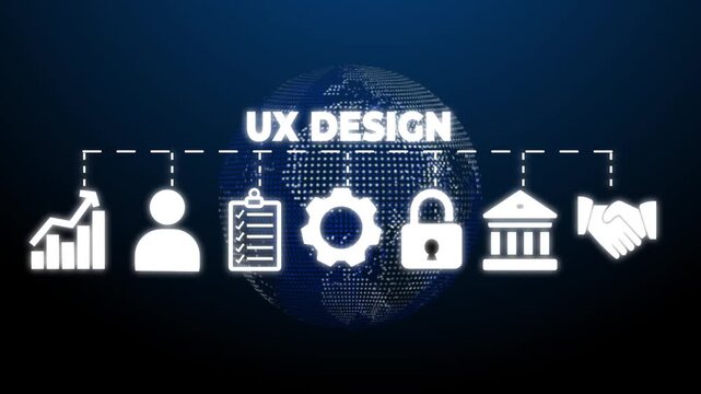 Ux Design banner web icon vector illustration concept with icon of interface, navigation, structuring, design, hci, user research, usability, accessibility