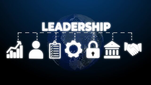Leadership banner web icon vector illustration concept with icon of guidance, solution, vision, teamwork, direction, strategy, communication,